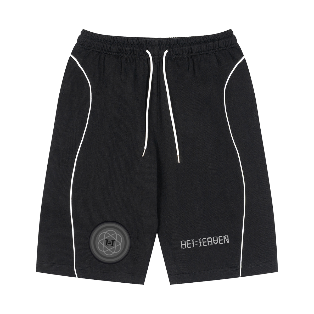 Unisex Piping Drawstring Shorts