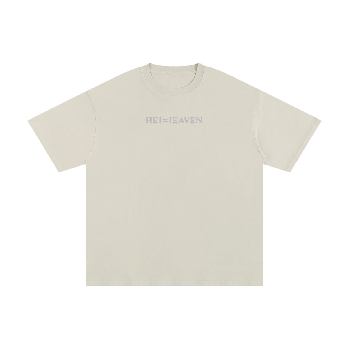 HE1=1EAVEN Embroidered Unisex Pure Cotton T-Shirt