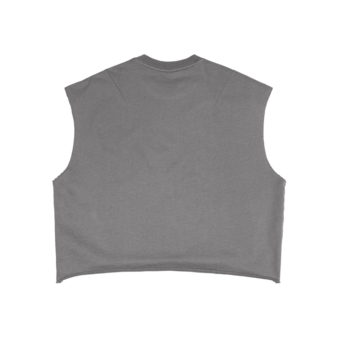 Embroidered French Terry Boxy Tank Top