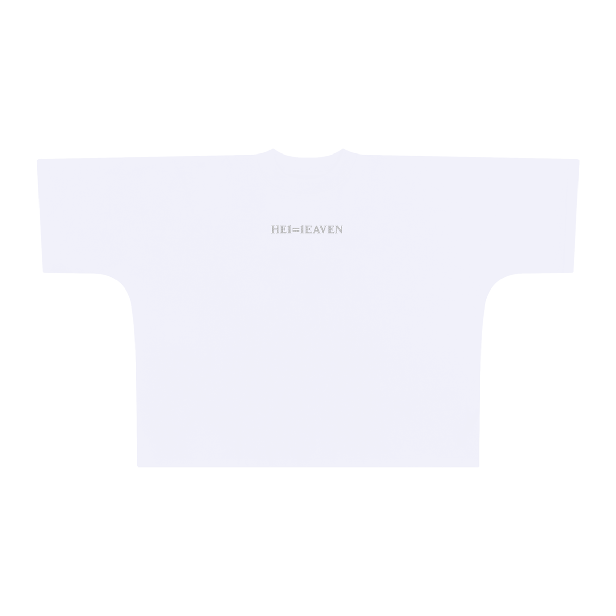 HE1=1EAVEN Alpha Numerics Reduction Embroidered Oversized One-Piece Boxy T-Shirt