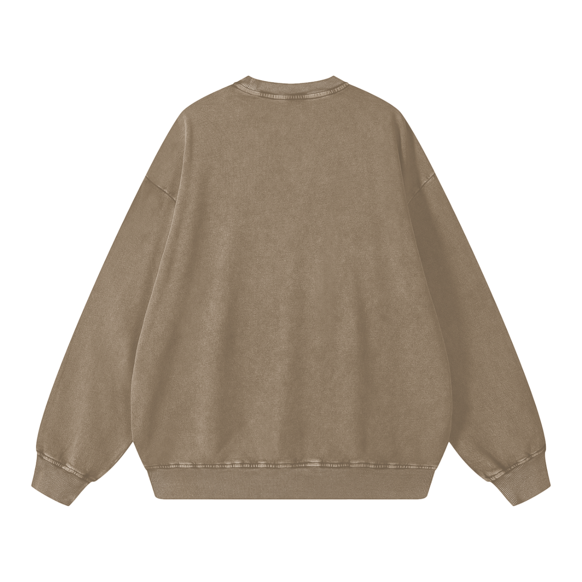 HE1=1EAVEN Embroidered Snow Washed Oversized Sweatshirt