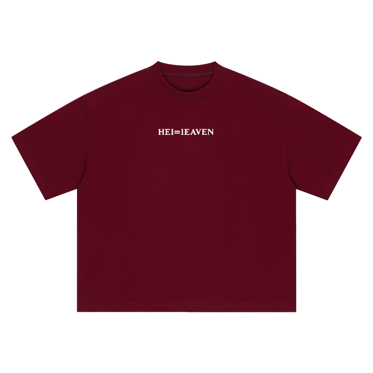 HE1=1EAVEN Alpha Numeric Reduction Embroidered Boxy Oversized T-Shirt